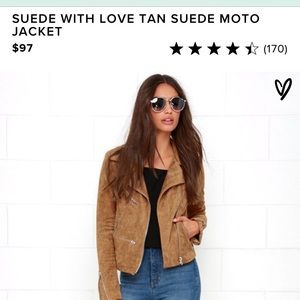 Lulus XL Suede moto jacket